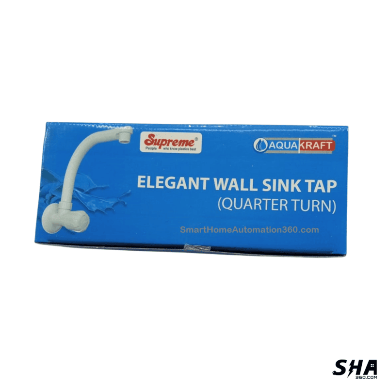Supreme Wall Sink Tap ABS with Flange, Quarter Turn Elegant for kitchen Bathroom Wash basin - Sha360