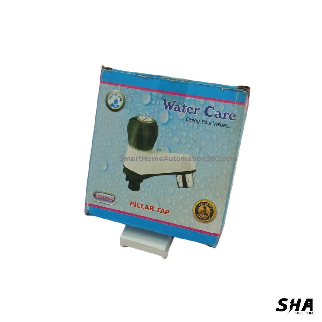 Watercare Pillar Tap ABS with Flange Quarter Turn Elegant For kitchen Bathroom Wash basin etc., - Sha360