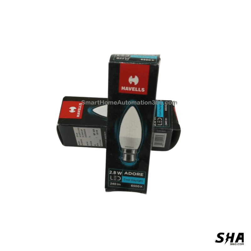 2.8W LED Bulb Candle Light Havells Adore (Cool Daylight White) - Sha360 2.8W LED Bulb Candle Light Havells Adore (Cool Daylight White) - Sha360