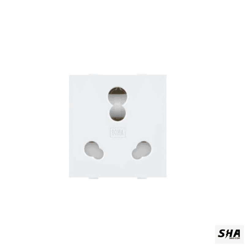Anchor Roma 16A/20A Universal Heavy Duty Socket 2M (white) - 30828 - Sha360 Anchor Roma 16A/20A Universal Heavy Duty Socket 2M (white) - 30828 - Sha360