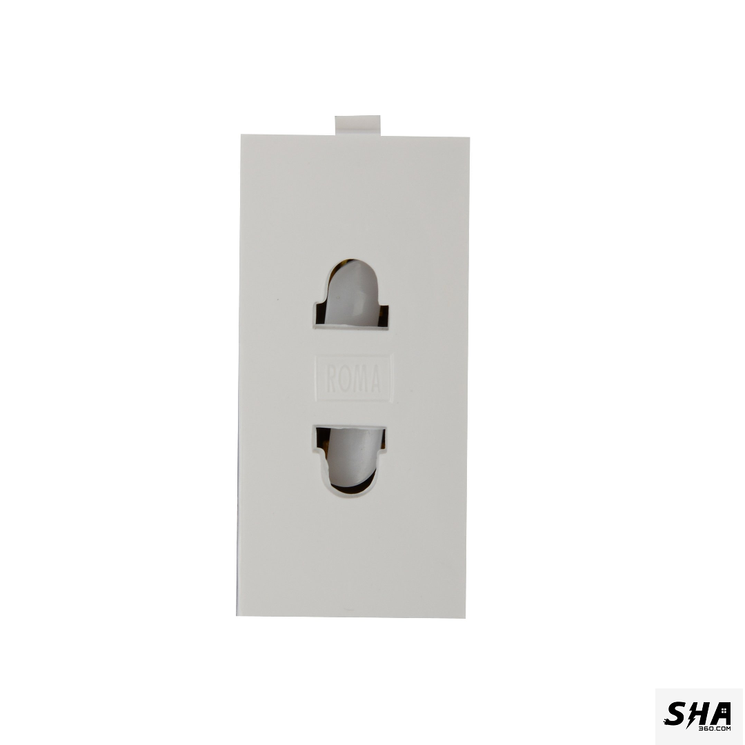 Anchor Roma Euro 2 Pin Universal Socket 1M (white) - 21667 - Sha360