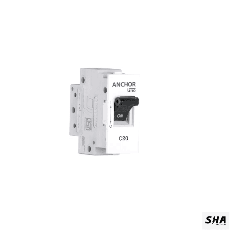 Anchor Roma 20A MCB UNO 3kA SP-C Modular 1M (White) - 98072 - Sha360 Anchor Roma 20A MCB UNO 3kA SP-C Modular 1M (White) - 98072 - Sha360