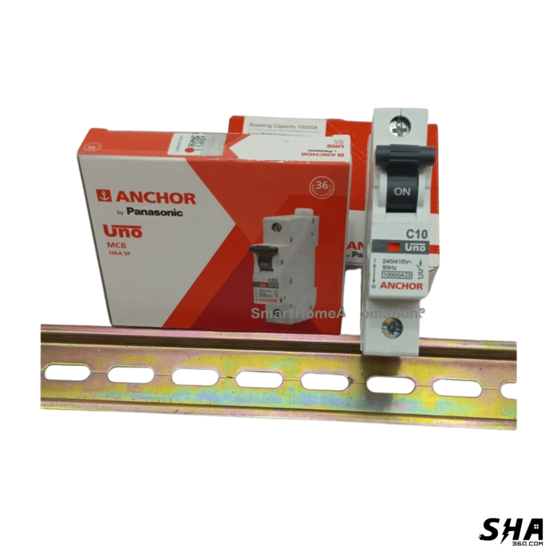 Anchor Uno MCB 10A Single Pole (1-Pole) 10kA C Curve (98002-C10) - Sha360 Anchor Uno MCB 10A Single Pole (1-Pole) 10kA C Curve (98002-C10) - Sha360