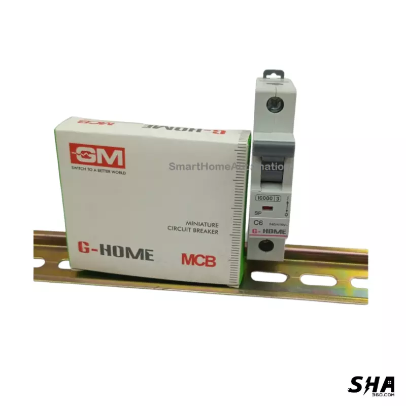GM Modular MCB 6A Single Pole (1-Pole) 10kA C Curve G-Home (GM H SC 6) - Sha360