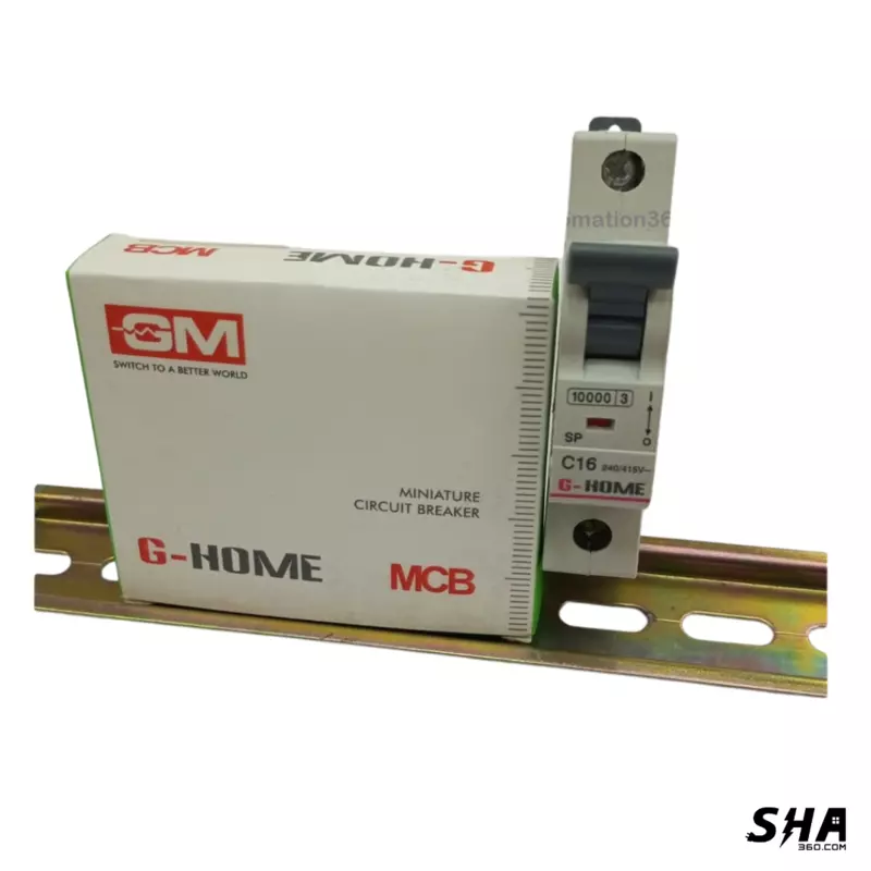 GM Modular MCB 16A Single Pole (1-Pole) 10kA C Curve G-Home (GM H SC 16) - Sha360