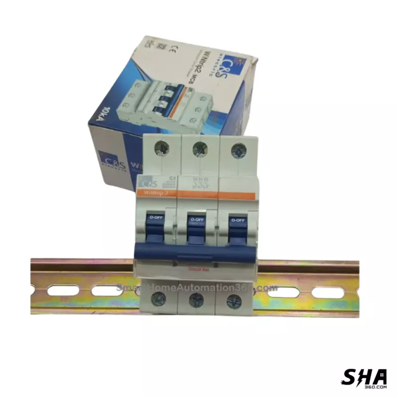 C&S Electric MCB 4A Tripple Pole (3-Pole) 10kA C Curve WiNtrip2 (CSMBS3C4) - Sha360