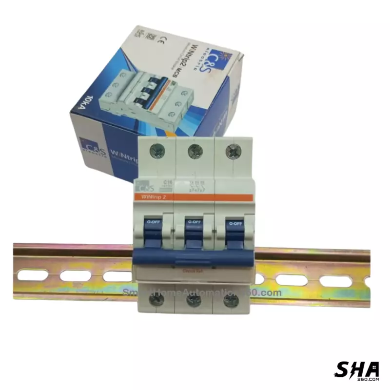 C&S Electric MCB 16A Tripple Pole (3-Pole) 10kA C Curve WiNtrip2 (CSMBS3C16) - Sha360