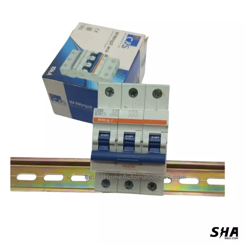C&S Electric MCB 10A Tripple Pole (3-Pole) 10kA C Curve WiNtrip2 (CSMBS3C10) - Sha360
