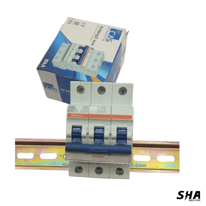 C&S Electric MCB 63A Tripple Pole (3-Pole) 10kA C Curve WiNtrip2 (CSMBS3C63) - Sha360 C&S Electric MCB 63A Tripple Pole (3-Pole) 10kA C Curve WiNtrip2 (CSMBS3C63) - Sha360