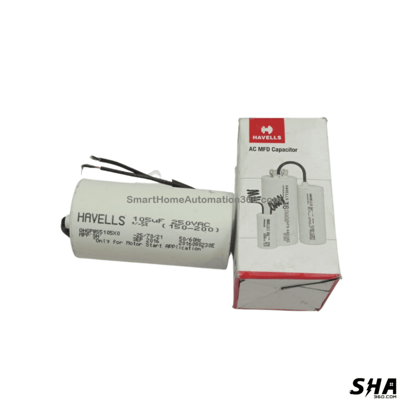 Motor capacitor 105mfd 250V motor start capacitor (150-200) - Havells - Sha360