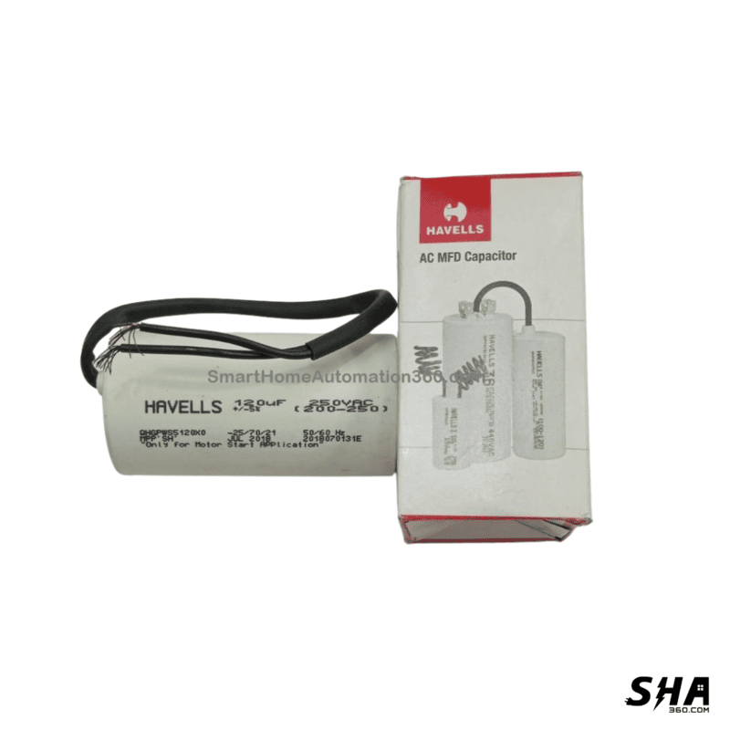 Motor capacitor 120mfd 250V motor start capacitor (200-250) - Havells - Sha360