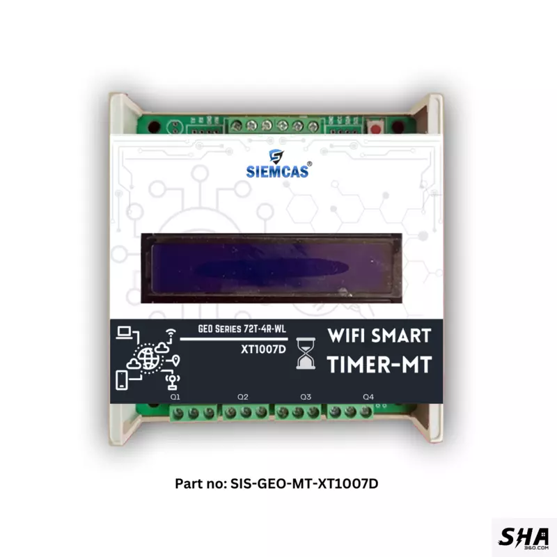 SIEMCAS Wifi Smart GEO T4R 72 Smart Year Timer Automation 4 Channel Wireless Webserver SHA-SIS-GEO-MT-XT1007D - Sha360