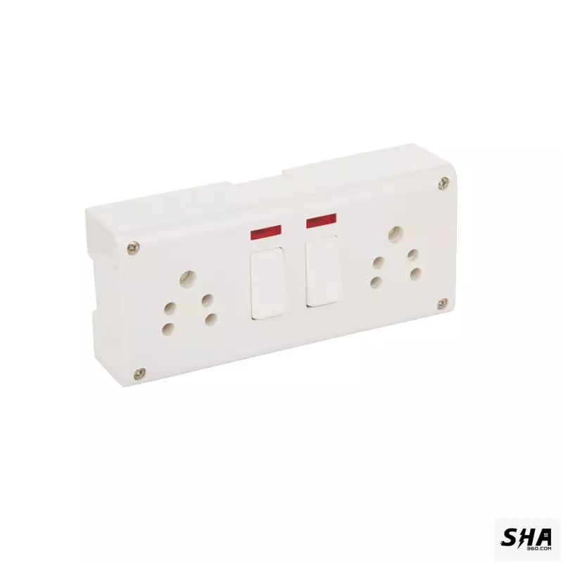 GM Modular G-Home 10A Veda 8 in One Switch Socket Combined - White