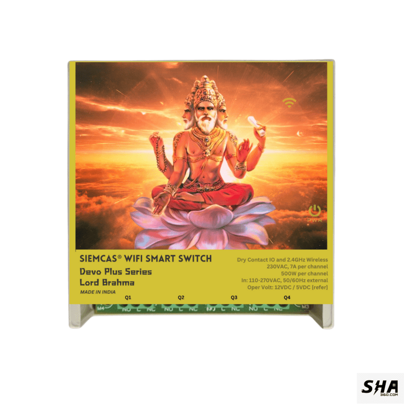SIEMCAS Wifi Smart Devo Plus Lord Brahma 4 channel switch - IoT Webserver Dashboard Apps Network and status - Sha360 SIEMCAS Wifi Smart Devo Plus Lord Brahma 4 channel switch - IoT Webserver Dashboard Apps Network and status - Sha360