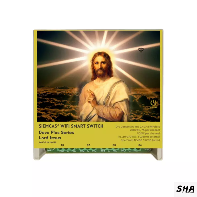 SIEMCAS Wifi Smart Devo Plus Lord Jesus 4 channel switch - IoT Webserver Dashboard Apps Network and status - Sha360