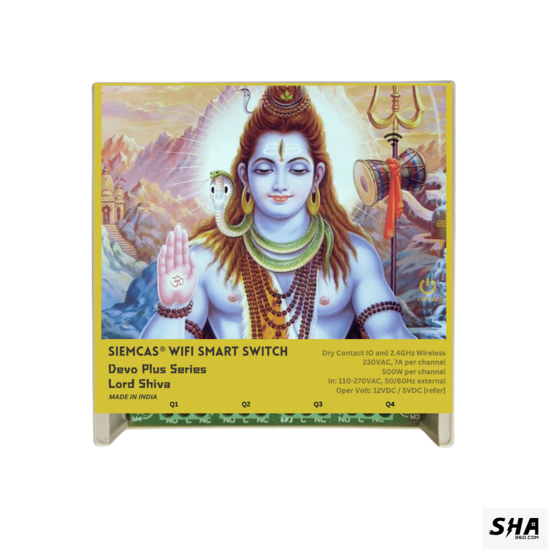 SIEMCAS Wifi Smart Devo Plus Lord Shiva 4 channel switch - IoT Webserver Dashboard Apps Network and status - Sha360 SIEMCAS Wifi Smart Devo Plus Lord Shiva 4 channel switch - IoT Webserver Dashboard Apps Network and status - Sha360