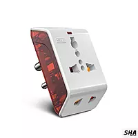 GM Modular Spice 3 Pin Multi Plug Travel Adaptors 6A Universal - GM 3017