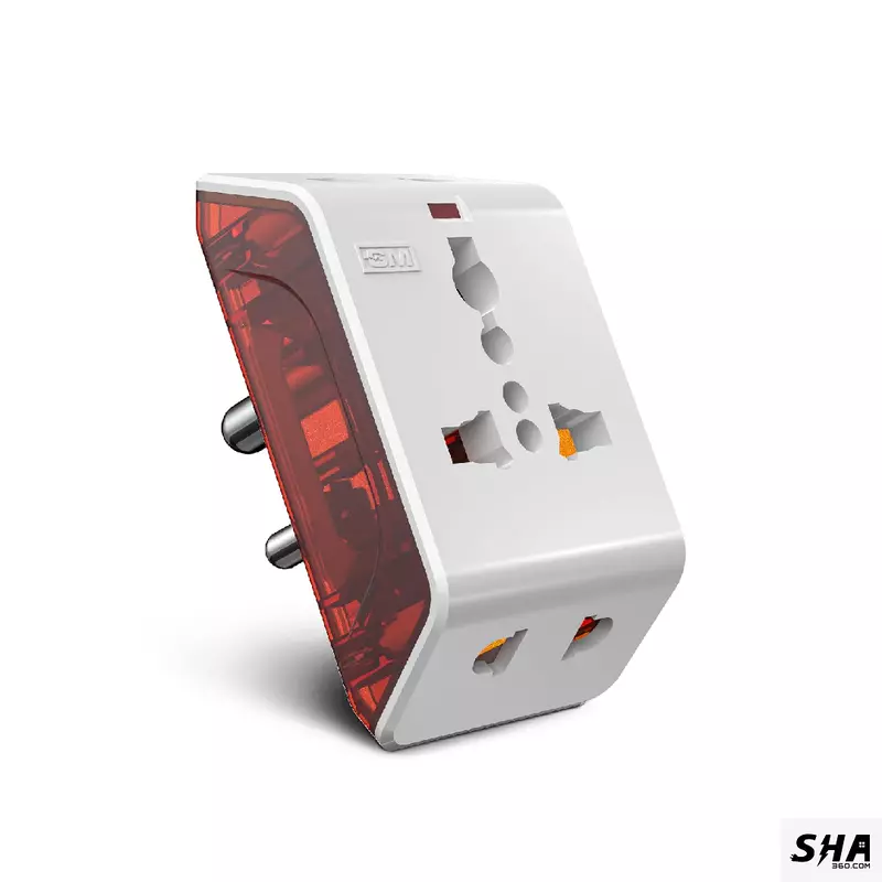 GM Modular Spice 3 Pin Multi Plug Travel Adaptors 6A Universal - GM 3017