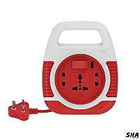 GM Modular GM 3045 Square 3 Pin Flex Box 4mtrs with Handle, Indicator & international Socket
