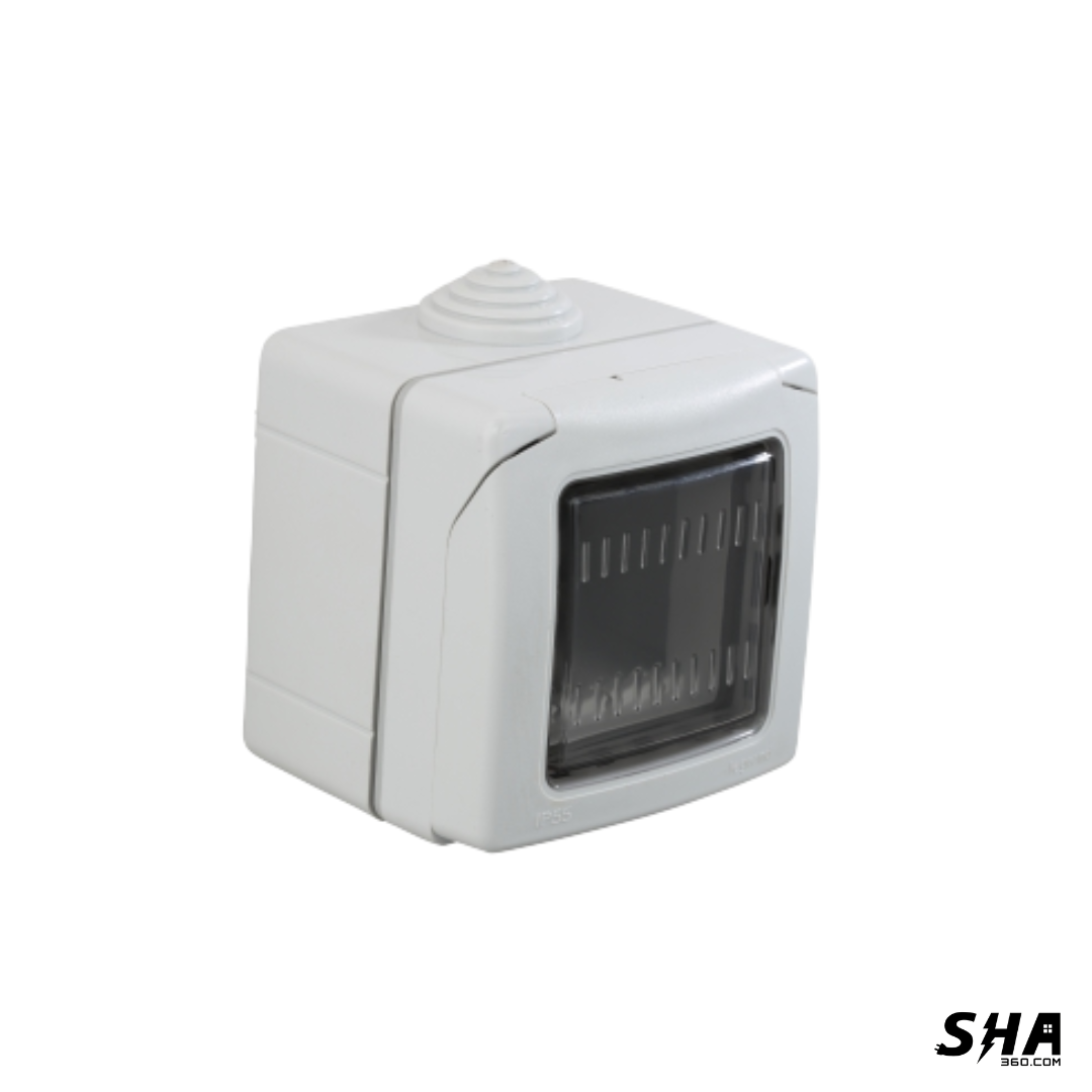 Legrand Waterproof Box 2 Module Arteor Grey Plexo - 6806 12