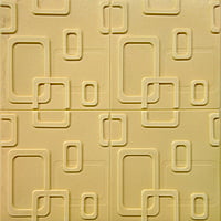 Beige Box Wall Stickers Panel Self Adhesive