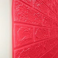 3D Red Brick Wall Stickers Panel Self Adhesive