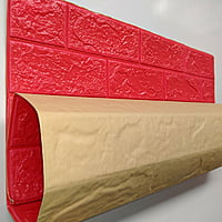 3D Red Brick Wall Stickers Panel Self Adhesive