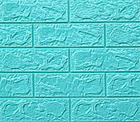 3D Light Blue Brick Wall Stickers Panel Self Adhesive