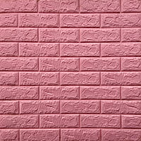 3D Pink Brick Wall Stickers Panel Self Adhesive