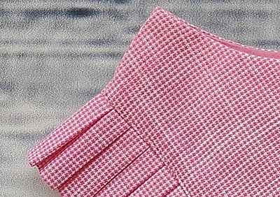 Sleeveless Pleated BN Pink Graph Readymade Blouse