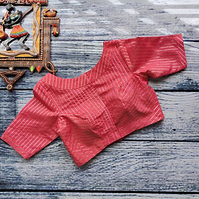 V Neck Foxy Pink Readymade Blouse