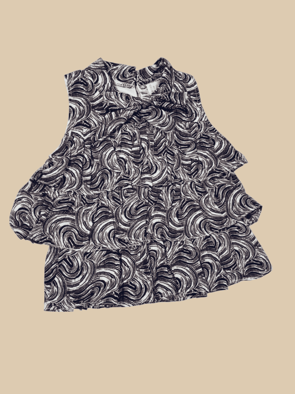 Polka Dot Top with Layered Black Skirt D.12.2229 B.1833