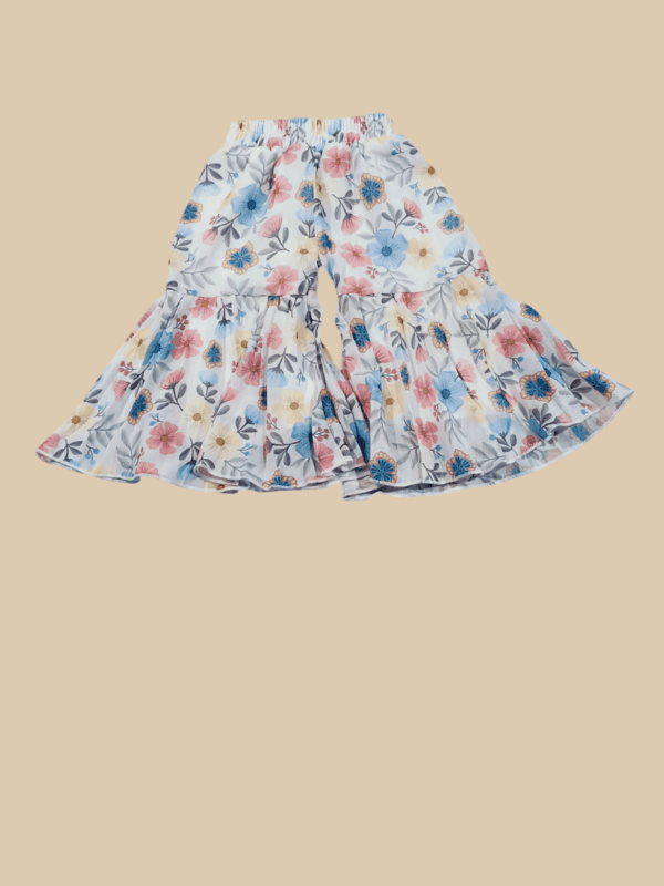 Floral Flare-Sleeve Top & Sharara Pants Set for Girls D.14.1237 B.1278