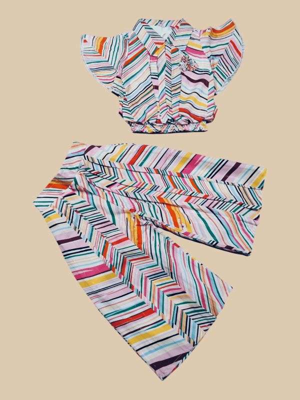 Rainbow Vibes Striped Shirt & Palazzo Set D.15.1229 B.1284