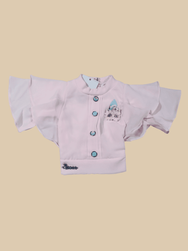 Blush Pink Top & Sky Blue Floral Skirt Set D.16.1225 B.1290