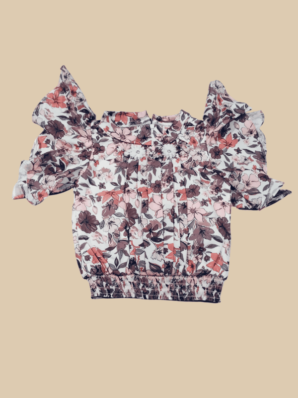 Trendy Floral Top & Denim Shorts Set for Baby Girls D.21.5105 B.1322