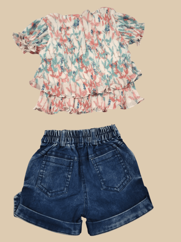 Denim Bloom Shorts Set D.5109 B.1221