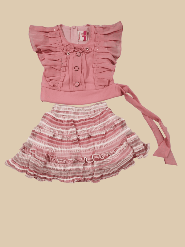 Stylish Girls' Designer Top & Skirt Set D.9.3189 B.1792