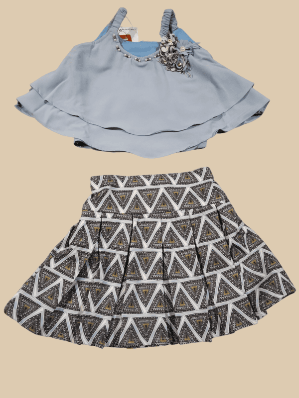 Trendy Girls' Blue Crop Top D.9.302 B.1240