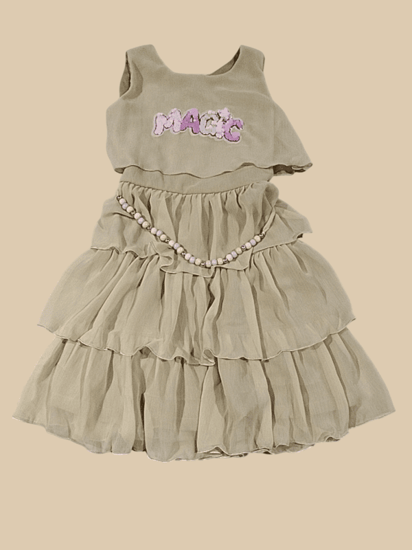 Girls' Fancy Layered Frock โ "MAGIC" Top Design D.17.1366A B.1573