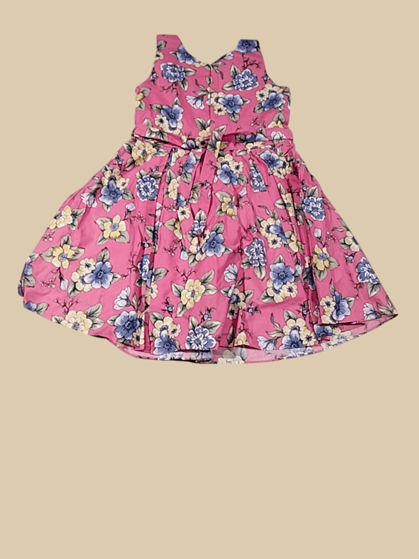 Girls' Sleeveless Floral Frock D.8.1350 B.7835