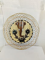 Eelika handmade Round Shaped Lord Ganesh Wall hanging made of bamboo || home and office