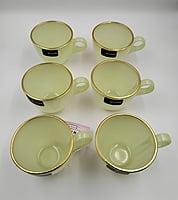 6 Pc. Glass Mug Set Green