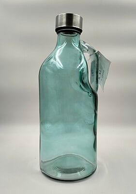 Glass Water Bottle Green