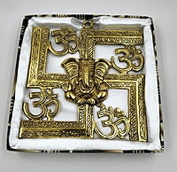 Ganesh With Om & Swastik