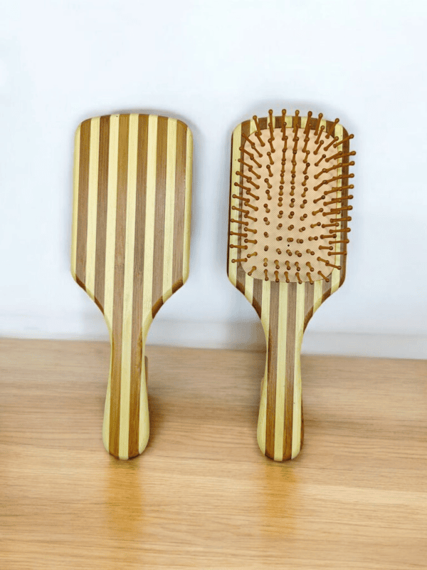 H1 Hair Bamboo Hair Brush, Stripe Design