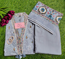 Grey Cotton Suit Set