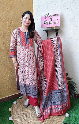 Block Print Cotton Suit Set