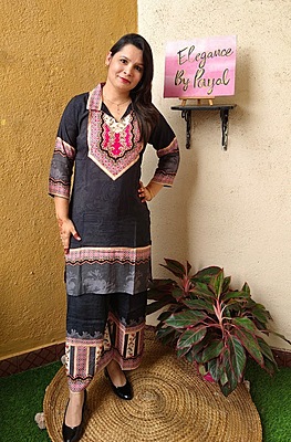 Crape Silk Black Co Ord Set