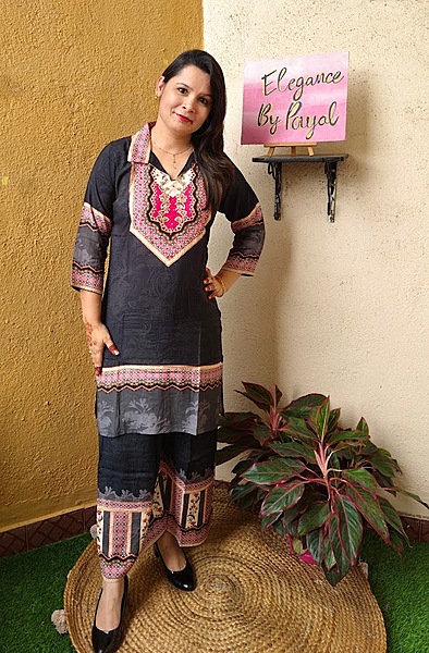 Crape Silk Black Co Ord Set